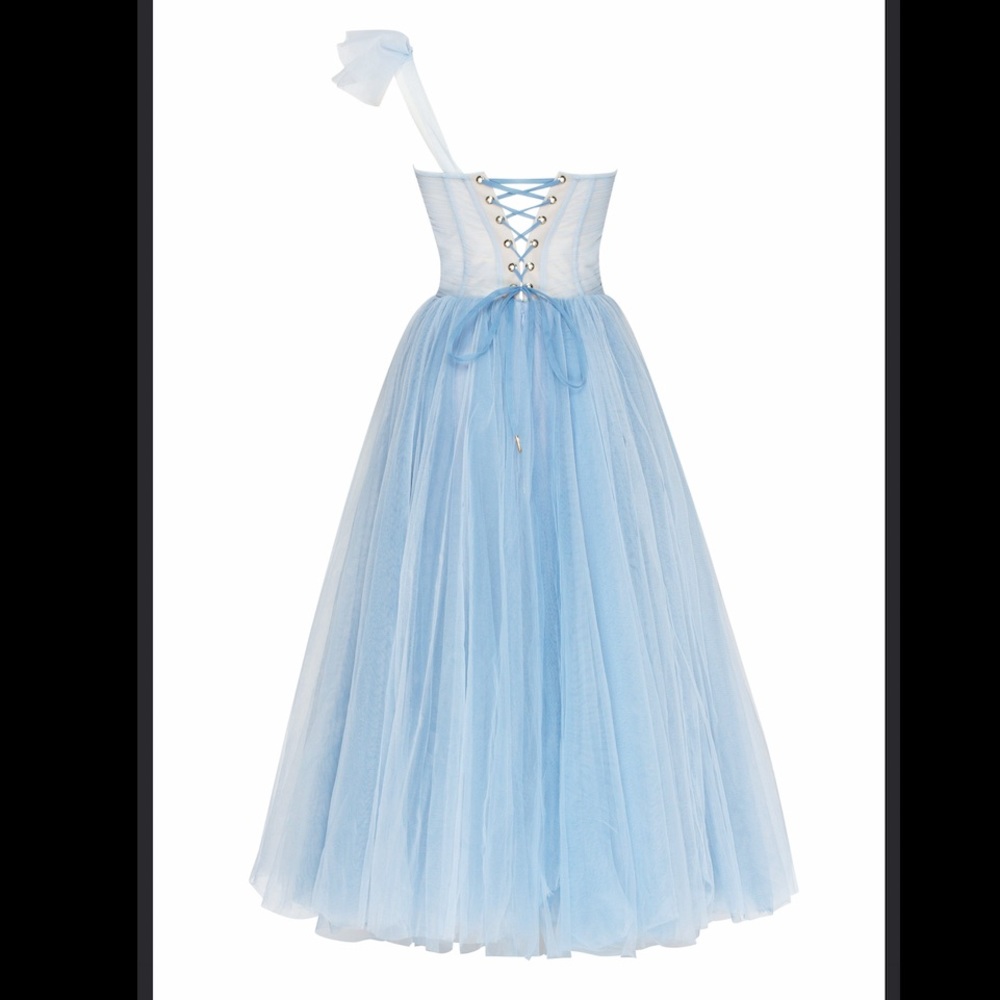 Milla One Shoulder Midi Tulle Dress - Picture 4 of 13